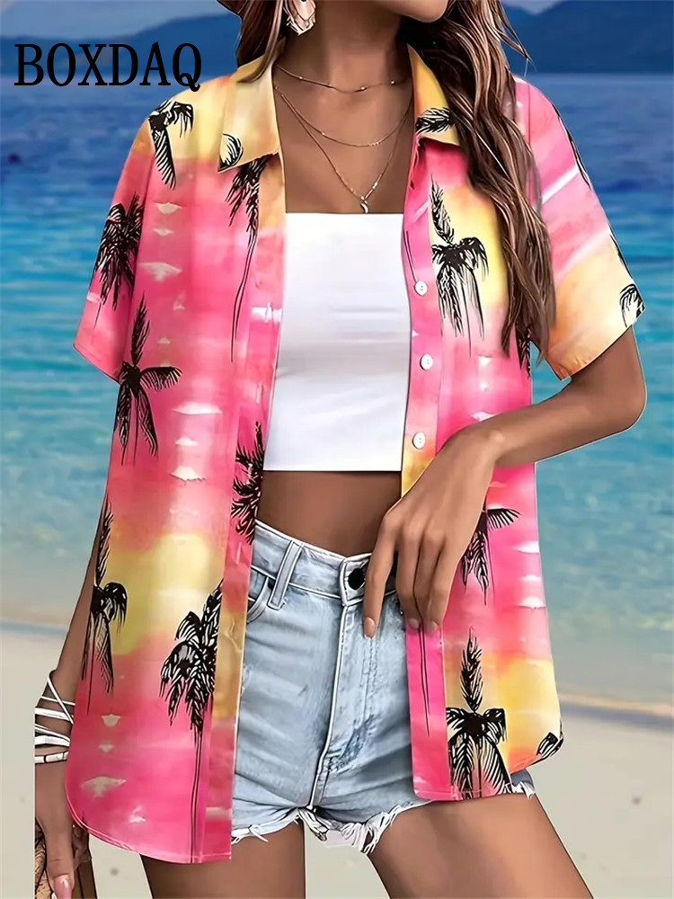 Romper Floral Print - Blusa hawaiana de moda de verano
