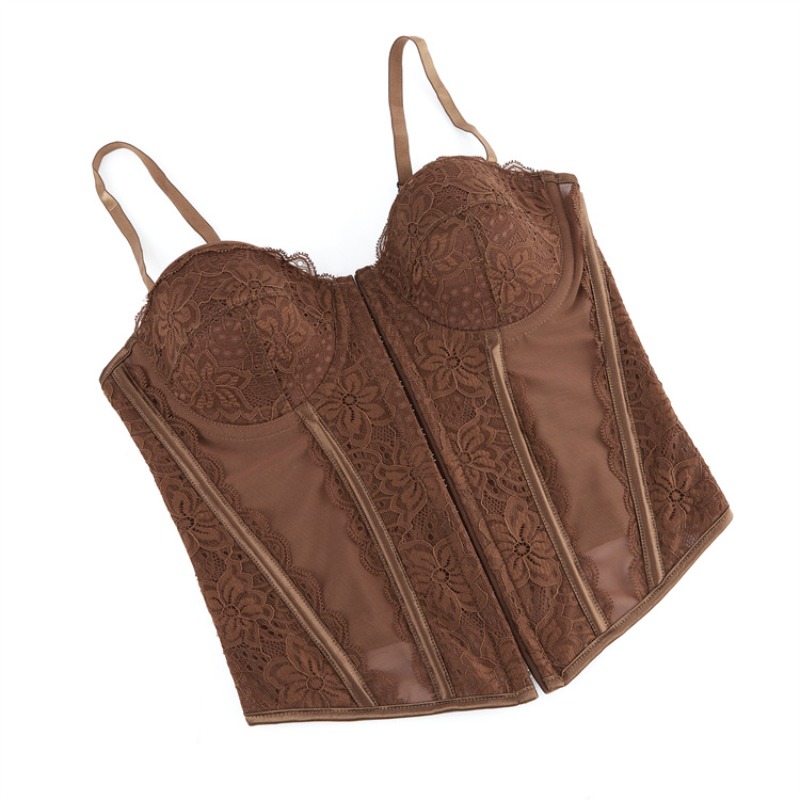 Top de tubo corto de encaje ex - Bralette Triangle Set reseña y precio