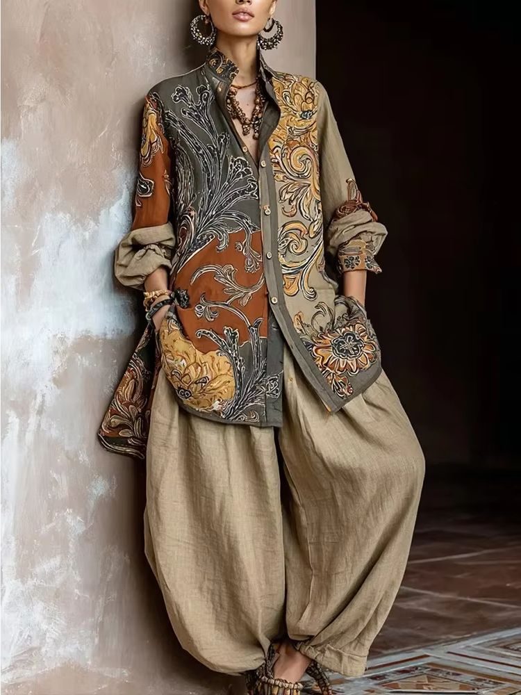 Conjunto de Dos Piezas de Prim - Linen Pant Wide reseña y precio