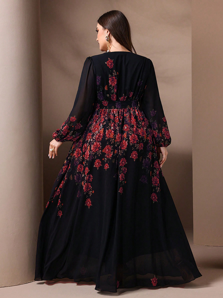 TOLEEN-Vestido largo de fiesta - Romper Floral Print reseña y precio