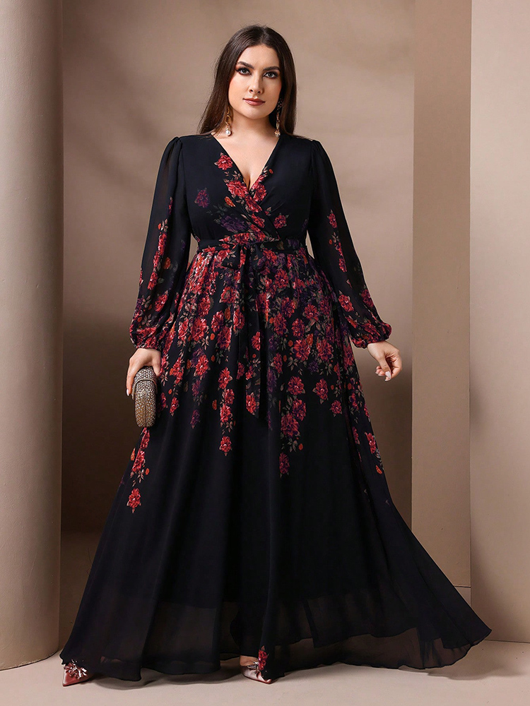 TOLEEN-Vestido largo de fiesta - Romper Floral Print reseña y precio