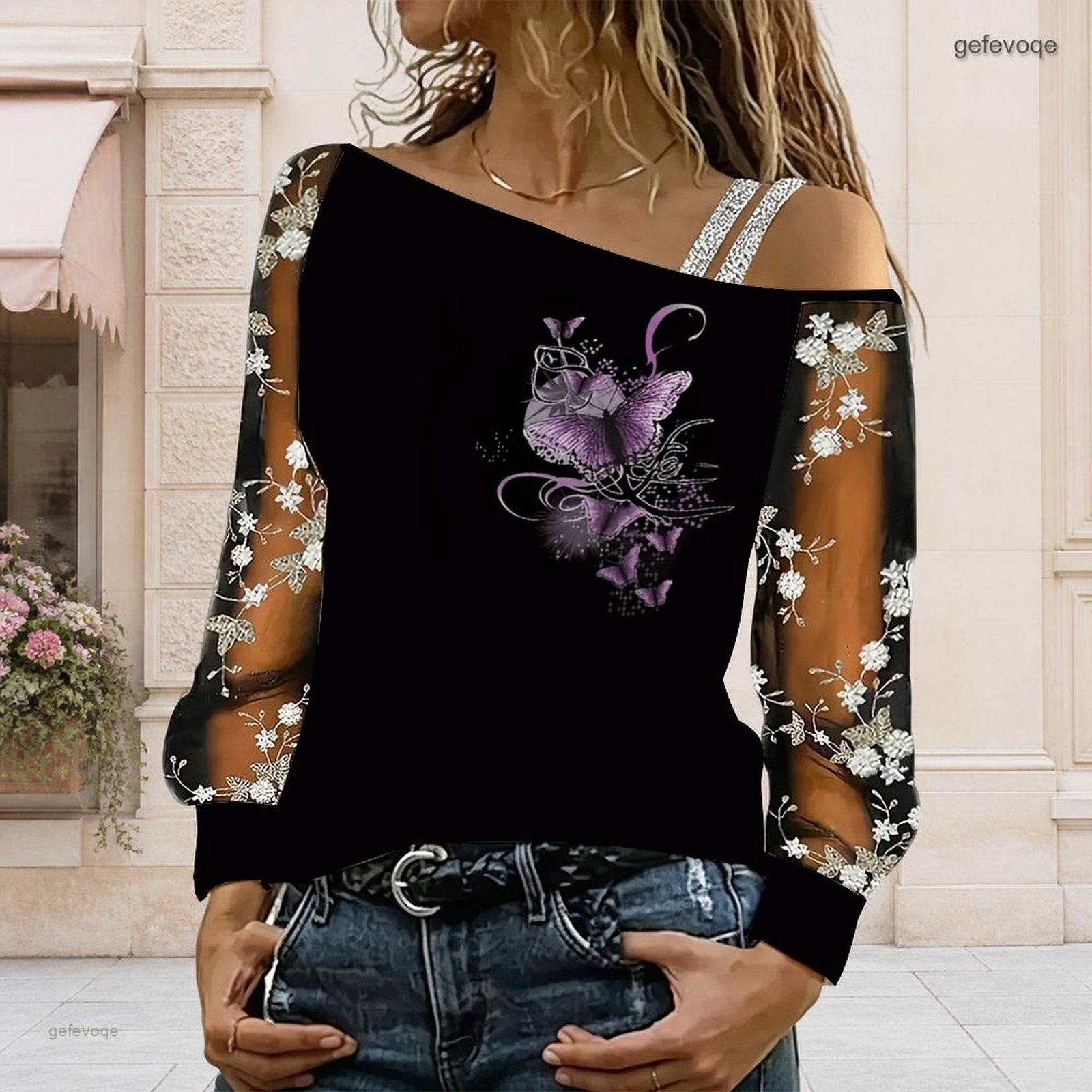 Blusa de Mujer con Hombros Des - Blouse Off Shoulder reseña y precio