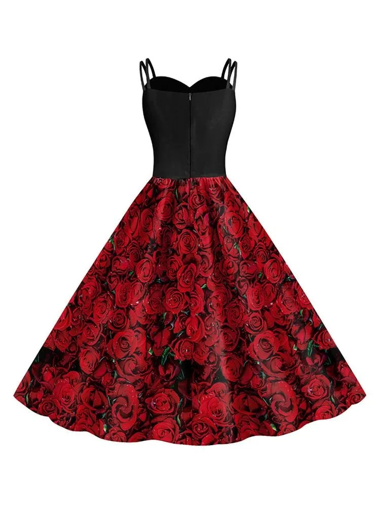 Vestido de Disfraz de Cosplay  - Romper Floral Print reseña y precio